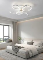 Lustra LED Cu Telecomanda, 3 Tipuri De Lumina, Intensitate Reglabila, 360W, Alb/Auriu