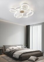 Lustra LED Cu Telecomanda, 3 Tipuri De Lumina, Intensitate Reglabila, 288W, Alb/Auriu
