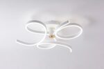 Lustra LED Cu Telecomanda, 3 Tipuri De Lumina, Intensitate Reglabila, 360W, Alb/Auriu - imagine 2