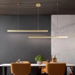 Lustra Dining Doi Cu Telecomanda, Suspendata, Gold