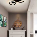 Lustra cu telecomanda, lumina calda, rece si neutra, Negru, 2x20w