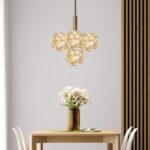 Lustra cu Led Lissa, 5 globuri, gold