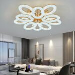 Lustra LED Cu Telecomanda, 3 Tipuri De Lumina, Intensitate Reglabila, 200W, Auriu - imagine 3
