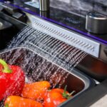 Chiuveta Bucatarie Multifunctionala cu LED, Inox, Gri Inchis–Negru, EVD 75×45 cm - imagine 7