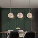 Lustra Suspendata Dining Nelly, 3 globuri, Auriu