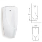 Pisoar Suspendat cu Senzor, din Ceramică, Alb – 350×380×760 mm - imagine 2