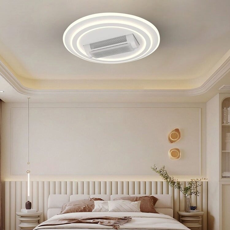 DL2410-1-2 Lustra LED cu ventilator, 6 Trepte de Viteză, Telecomandă, Functionare Silentioasa - imagine 1
