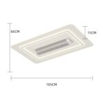 Lustră LED cu Ventilator Dreptunghiulara, Alb - imagine 4