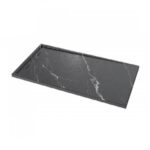 Cadita de Baie Ultraslim din Compozit, 120×80 cm, Carrara Black LS