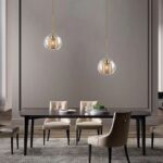 Pendul Elegant cu Glob Transparent, Soclu E27
