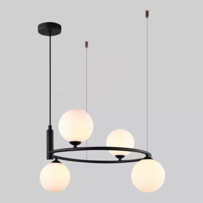 Lustră Decorativă cu 4 Dulii G9, Negru