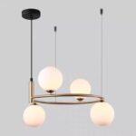 Lustră Decorativă cu 4 Dulii G9, Auriu