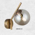 Aplica de Perete Gold cu Glob Fumuriu, Dulie E27