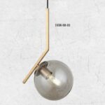Pendul Gold cu Un Glob Fumuriu, Dulie E27