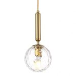 Lustră Elegantă Stil Pendul, E27, GOLD