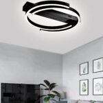 Lustră LED cu Telecomandă,Putere 76W, Negru, Eleganță Modernă și Iluminare Inteligentă