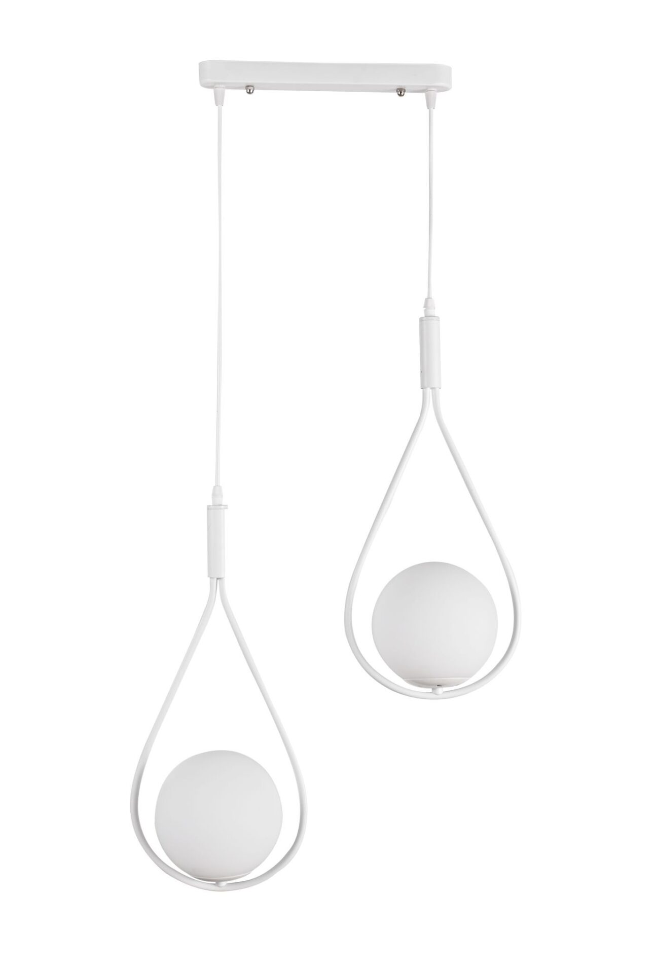 Untitled - 2025-06-03T122955.971 Pendul Cu Doua Globuri, Soclu E14, Alb - imagine 1