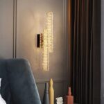 Aplică LED Auriu cu Cristale – 10W, 2 Surse de Iluminare, 3 Tonuri de Lumină, 50×12×12 cm - imagine 2