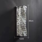Aplică LED cu Cristale – 20W, 3 Tipuri de Lumină, Design Modern Argintiu, 46×12×16 cm - imagine 3
