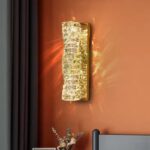 Aplică LED Auriu cu Cristale – 20W, 3 Tipuri de Lumină, Design Elegant, 46×12×16 cm - imagine 2