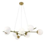 Lustră Suspendată cu 8 Brațe – Soclu E27, Design Impresionant, 68×68×80 cm