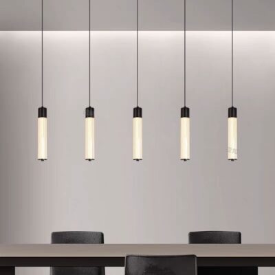 Lustră LED cu Telecomandă, Negru – 50W, 3 Tonuri de Lumină, 800×H1000 mm