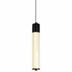 Pendul LED cu Lumină Reglabilă, Negru – 10W, 3 Tonuri de Culoare, 100×H1000 mm