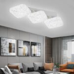 Lustră LED cu Telecomandă – 72W, 3 Tonuri de Lumină, 500×185×H110 mm