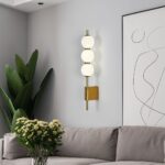 Aplică LED cu 3 Globuri – 30W, Iluminare Reglabilă, 480×80×H115 mm