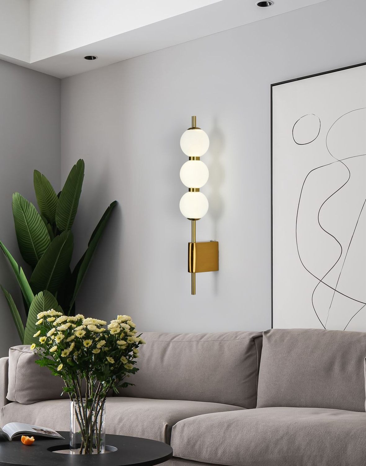 Untitled - 2025-07-25T140657.418 Aplică LED cu 3 Globuri – 30W, Iluminare Reglabilă, 480×80×H115 mm - imagine 1