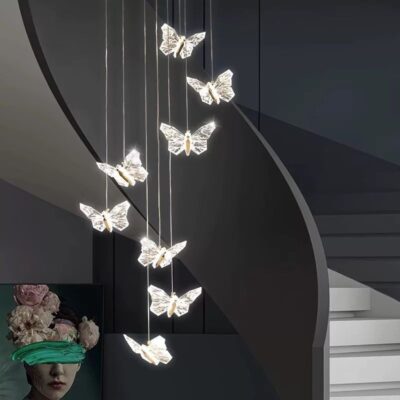 Candelabru LED – Model DJ011-12, 48 W, cristal & metal auriu, cu telecomandă
