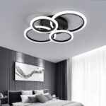 Lustra LED Eclipse Negru – 74W, cu telecomanda