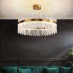 Candelabru LED model 8817/800 – 150W, cristal, metal, auriu - imagine 3