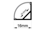 Profil LED Aplicat – Colț, 2 m, Alb - imagine 5