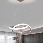 Lustră LED suspendată gri rose, 262W – Ø50 cm, telecomandă, 3 temperaturi de culoare