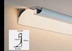 Profil LED Aplicat – Tip Scafă / Plintă, Aluminiu Alb, Lungime 3 m - imagine 4