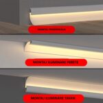 Profil LED Aplicat – Tip Scafă / Plintă, Aluminiu Alb, Lungime 3 m - imagine 5