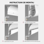 Profil LED Aplicat – Tip Scafă / Plintă, Aluminiu Alb, Lungime 3 m - imagine 6