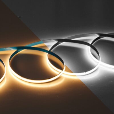 Bandă LED COB – 11 W/m, Lumină Caldă 3000 K, 5 m – 24 V 💡