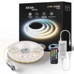 Kit Bandă LED COB CCT – 5 m, 15 W/m, 24 V, Telecomandă și Transformator 72 W