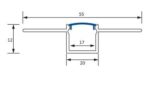 Profil LED Încăastrat cu Finisaj Flexibil – Aluminiu, 3 m - imagine 4