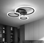 Lustra LED Eclipse Negru – 66W, cu telecomanda - imagine 2