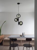 Lustra N6804-3 abajururi elegante, finisaj negru