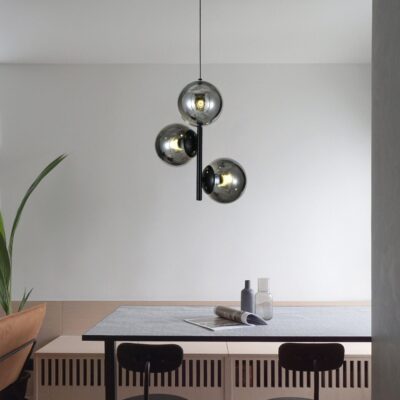 Lustra N6804-3 abajururi elegante, finisaj negru