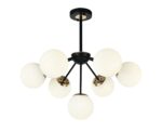 Lustra model N36368-7 – 7 x E27, abajururi elegante, finisaj negru - imagine 4
