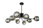 Lustra model N6802-8 – 8 abajururi elegante, finisaj negru - imagine 3