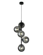 Lustra model N6804-5 – 5 abajururi elegante, finisaj negru - imagine 2