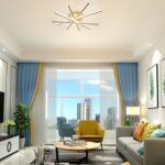 Lustră LED Auriu cu Telecomandă – 95W, 5 Surse de Iluminare, Intensitate Reglabilă, 3 Tipuri de Lumină - imagine 3