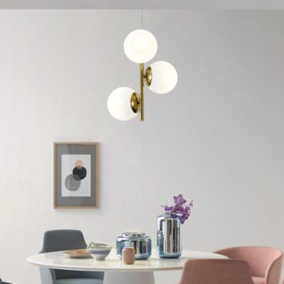 Lustra N6804-3 abajururi elegante, finisaj GOLD