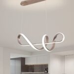 Pendul LED suspendat – 240W, gri elegant, cu telecomandă, 3 funcții de lumină